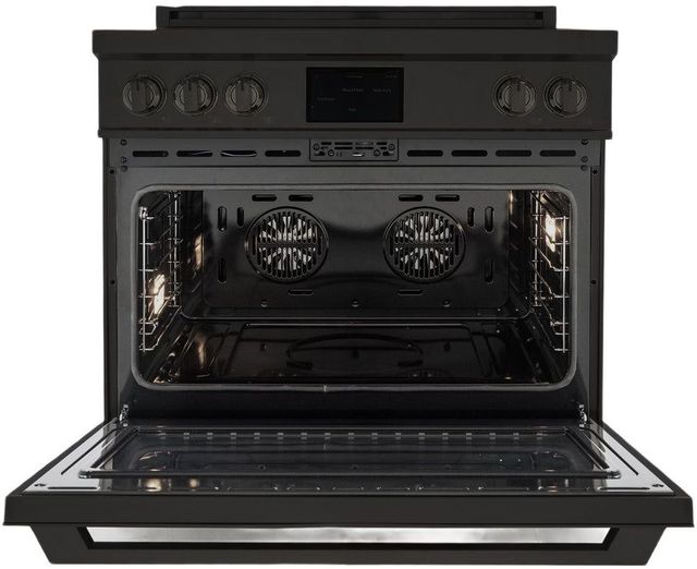 Induction Hardware 36" Black Stainless Steel Pro Style Induction Range-1