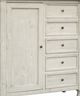 International Furniture Direct Stone Ivory/Weathered Gray Gentleman Chest-2