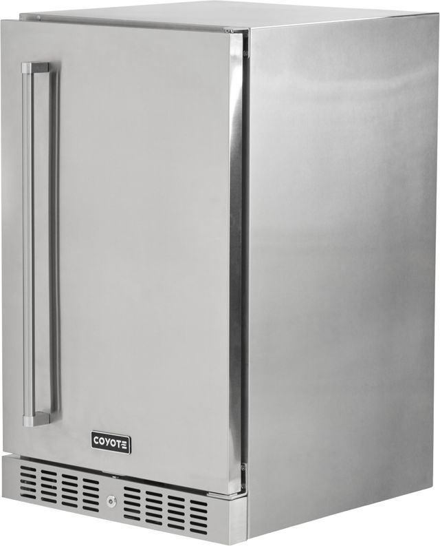 Coyote® 21" 4.1 Cu. Ft. Stainless Steel Outdoor Under Counter Refrigerator-1