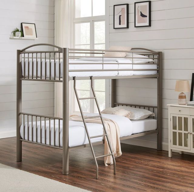 Powell® Heavy Metal Pewter Full Over Full Bunk Bed-1