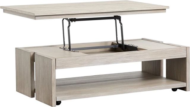 Magnussen Home® Conrad Gray Rectangular Lift Top Storage Cocktail Table with Casters-1