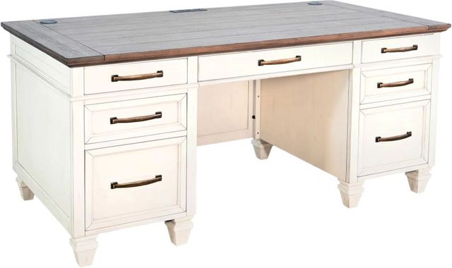 Sunny Designs™ Pasadena Buckskin/Marble White Desk-0