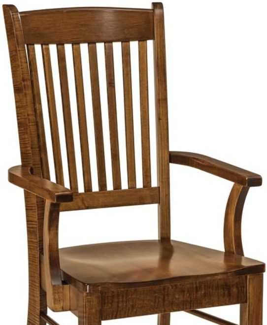 Urban Collections by Yutzy Woodworking Linzee Brown Dining Arm Chair-1