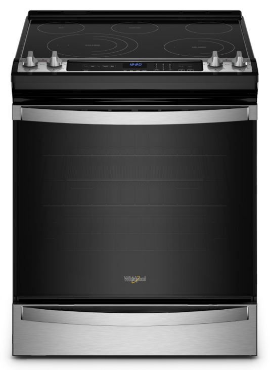 Cuisinière électrique encastrée de 30 po Whirlpool® de 6.4 pi³ avec friture à air - Acier inoxydable résistant aux traces de doigts *R512