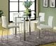 Furniture of America® Kona 2-Piece Chrome/White Counter Chair Set-1
