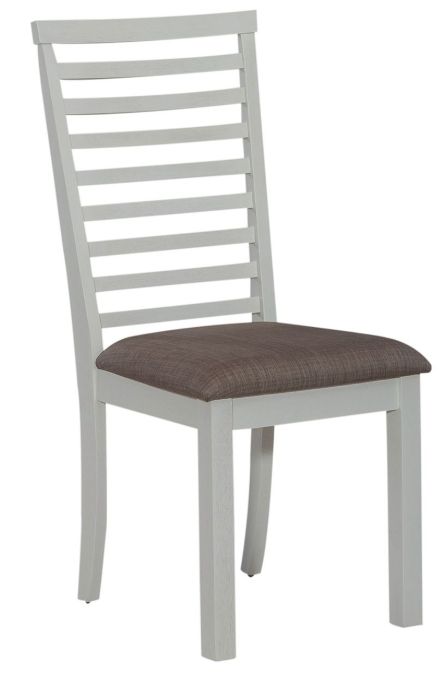 Liberty Furniture Brook Bay 5-Piece Carbon Gray/Textured White Trestle Dining Set-3
