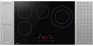 Sharp® 30" Black with Stainless Steel Side Trims Electric Cooktop