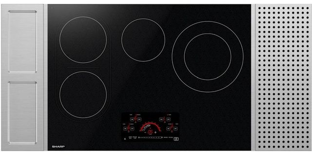 Sharp® 30" Black with Stainless Steel Side Trims Electric Cooktop-0