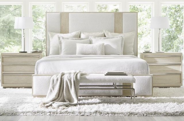 Bernhardt Solaria Dune/Taupe California King Upholstered Panel Bed-1