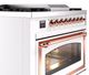 Ilve® Nostalgie II Noblesse 36'' White Pro Style Dual Fuel Range with Copper Trim-4