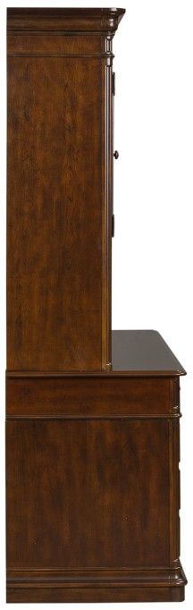 Liberty Furniture Brayton Manor Cognac Junior Executive Credenza Set-3