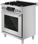 Bosch® 800 Series 30” Stainless Steel Freestanding Dual Fuel Range-3