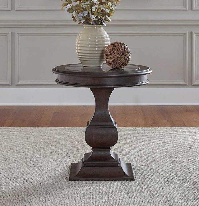 Liberty Furniture Provence Park Chateau Brown Round End Table-1