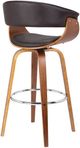 Armen Living Julyssa Brown/Walnut Bar Stool-4
