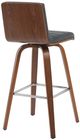 Armen Living Vienna Vintage Black/Walnut Swivel Barstool-3
