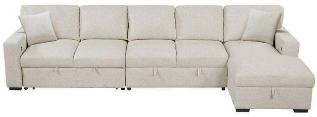 Homelegance® Pompano 3-Piece Beige Right-Arm Facing Sectional with Chaise-2