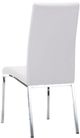 Mazin Furniture Peyton Chrome/White Side Dining Chair-1