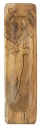 A & B Home Brown 19" Rectangular Teak Tray-1