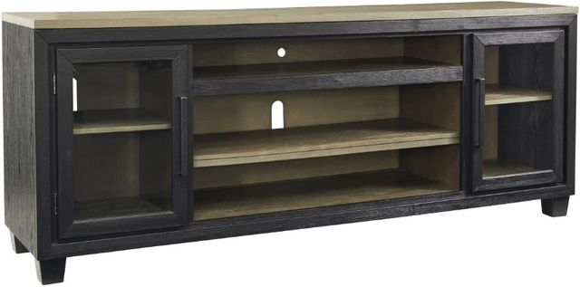 Signature Design by Ashley® Foyland Black/Brown TV Stand with Fireplace Option-0