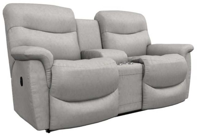 La-Z-Boy® James Powder Manual Reclining Loveseat with Console-0