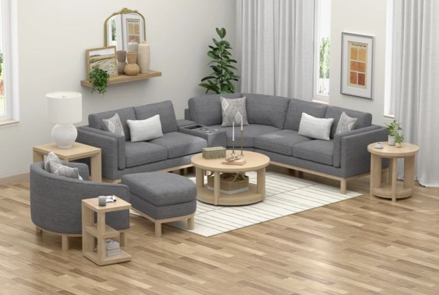 Emerald Home Maeve 4-Piece Gray Console Sectional-1