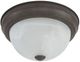 YHD Dark Brown 2-Light Flush Mount Lighting-2