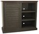 American Heartland Manufacturing Rustic Two Tone Concord Cherry/Grey Tall Quaint Shutter TV Stand-0
