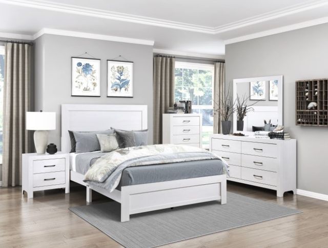 Mazin Furniture Corbin White Nightstand-3