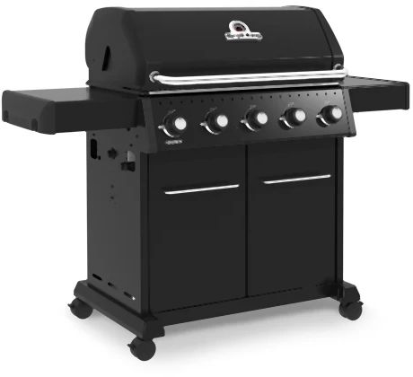 Broil King® Crown™ 520 63" 5-Burner Black Freestanding Natural Gas Grill-1