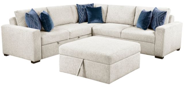 Homelegance® Isla 4-Piece Beige Sectional with Pull-out Bed and Ottoman-0