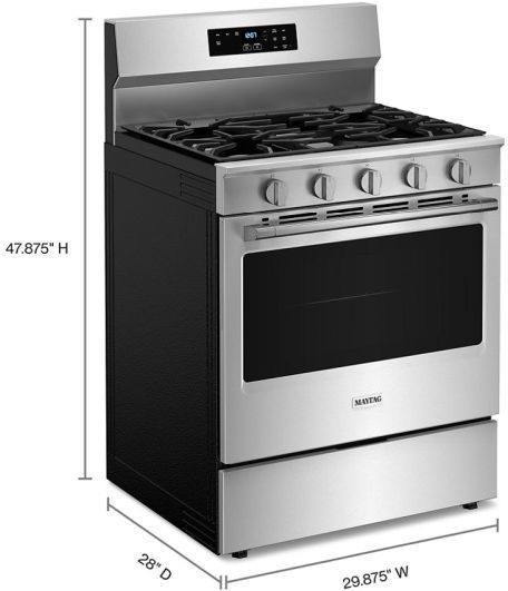 Maytag® 30" Stainless Steel Freestanding Gas Range -9
