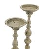 A & B Home Hamilton 2-Piece Weathered White Candle Holder Set-3