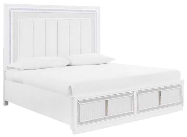 Signature Design by Ashley® Chalanna White California King Upholstered Storage Panel Bed-0