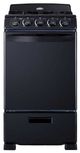 Summit® 20" Black Freestanding Gas Range -1