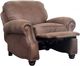 BarcaLounger® Longhorn Sanded Dark Bomber Leather Manual Recliner-2