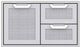 Hestan® Professional 36" Stainless Steel Outdoor Double Drawer and Storage Door Combination-0