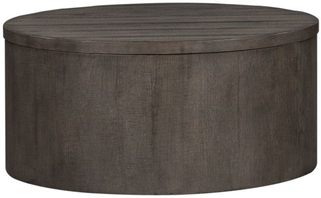 Liberty Furniture Modern Farmhouse Dusty Charcoal Drum Cocktail Table-0