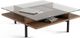 BDI Terrace™ 1150 Glass Top Square Coffee Table with Natural Walnut Shelve-1