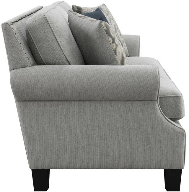 Coaster® Sheldon Grey Upholstered Sofa with Rolled Arms-2