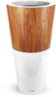 Le Present Lux Natura White And Wood 28" Planter-0