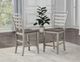 Steve Silver Co. Abacus 5-Piece Smoky Alabaster/Smoky Honey Drop-Leaf Counter Height Table Dining Set-2