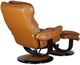 BarcaLounger® Roscoe Roman Orange Swivel Reclining Pedestal Chair and Ottoman Set-4