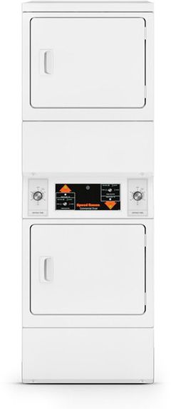 Speed Queen® Commercial 7.0 Cu. Ft. Washer, 7.0 Cu. Ft. Dryer White Stack Laundry