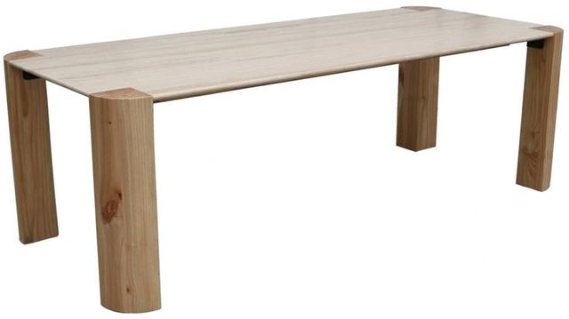 Nest Home Collections Esme Nordic Natural/Sabbia Travertine 94" Rectangular Dining Table-0