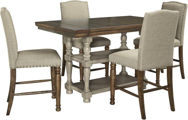 Signature Design by Ashley® Lettner Gray/Brown Counter Stool-3