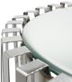 A & B Home Xanthia Steel and Mirror Accent Table-2