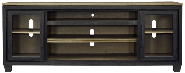 American Wholesale Furniture Taylor Black/Oak TV Console-0