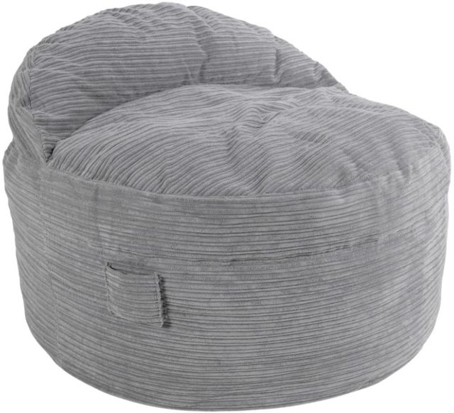 CordaRoy's® Nest Light Gray Terry Corduroy Full Adult Bean Bag Chair-0