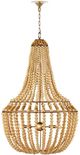 Currey & Company Penelope Antique Brass/Beige Chandelier-0