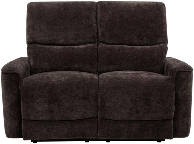 Coaster® Navarro Dark Brown Chenille Upholstered Manual Recining Loveseat-1